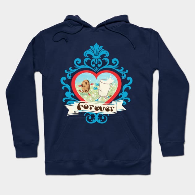 milk and cookies romance love forever fancy heart Hoodie by BigMRanch